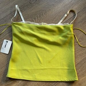 BNWT Lime green satin camisole top